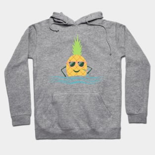 Pineapple waist in water with a cocktail in hand Hoodie